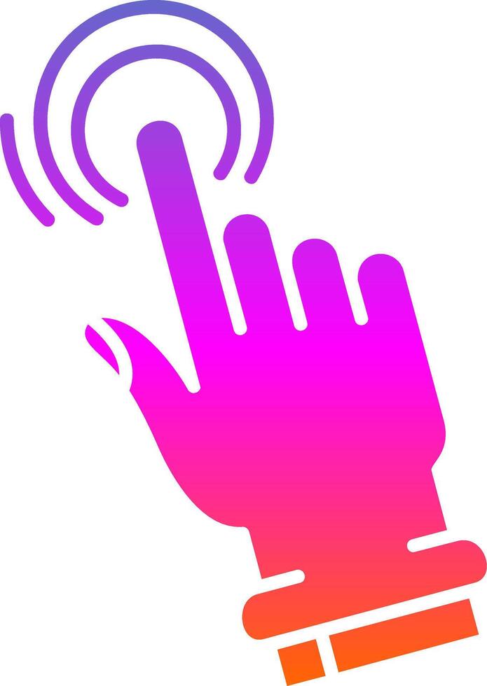 Double Tap Glyph Gradient Icon vector