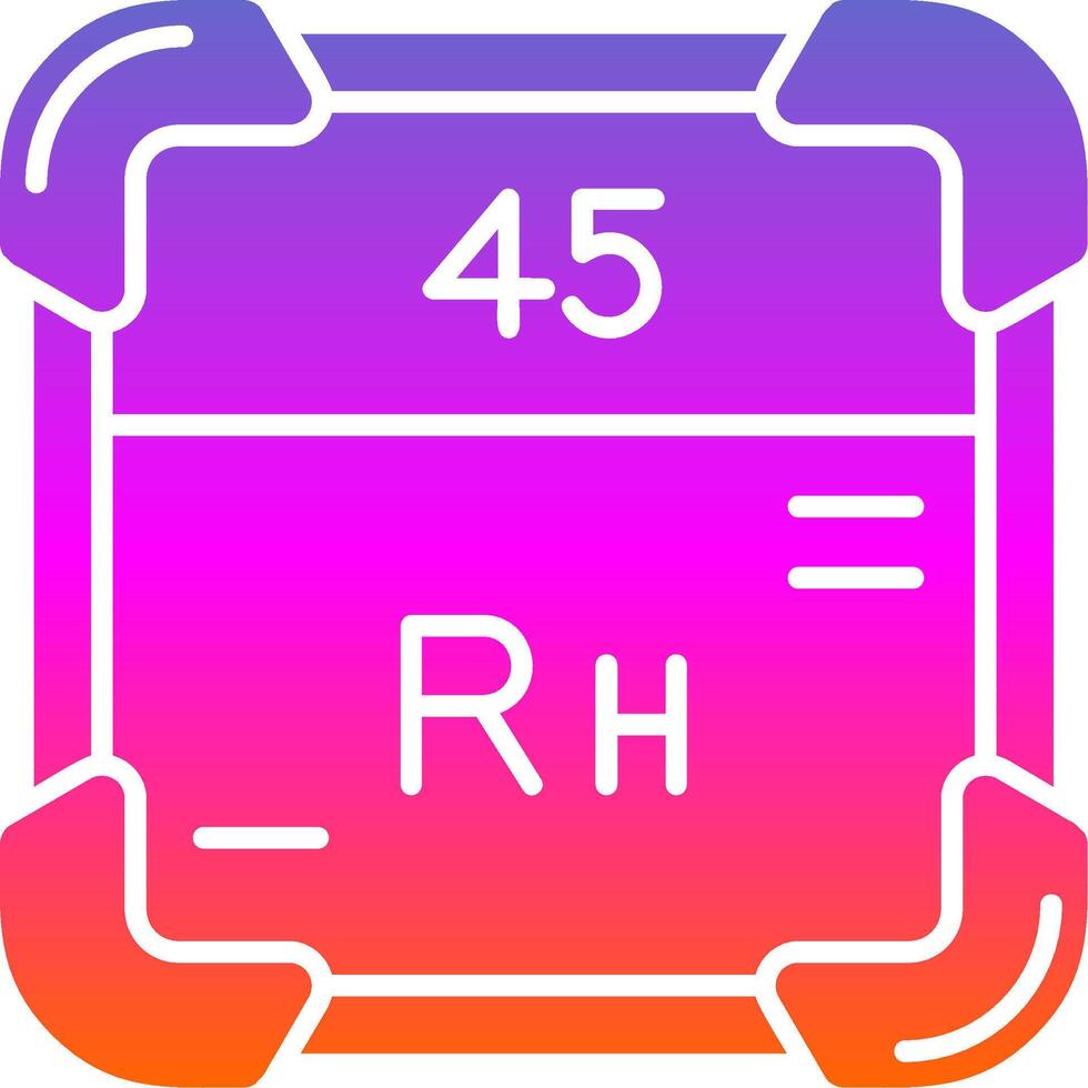 Rhodium Glyph Gradient Icon vector