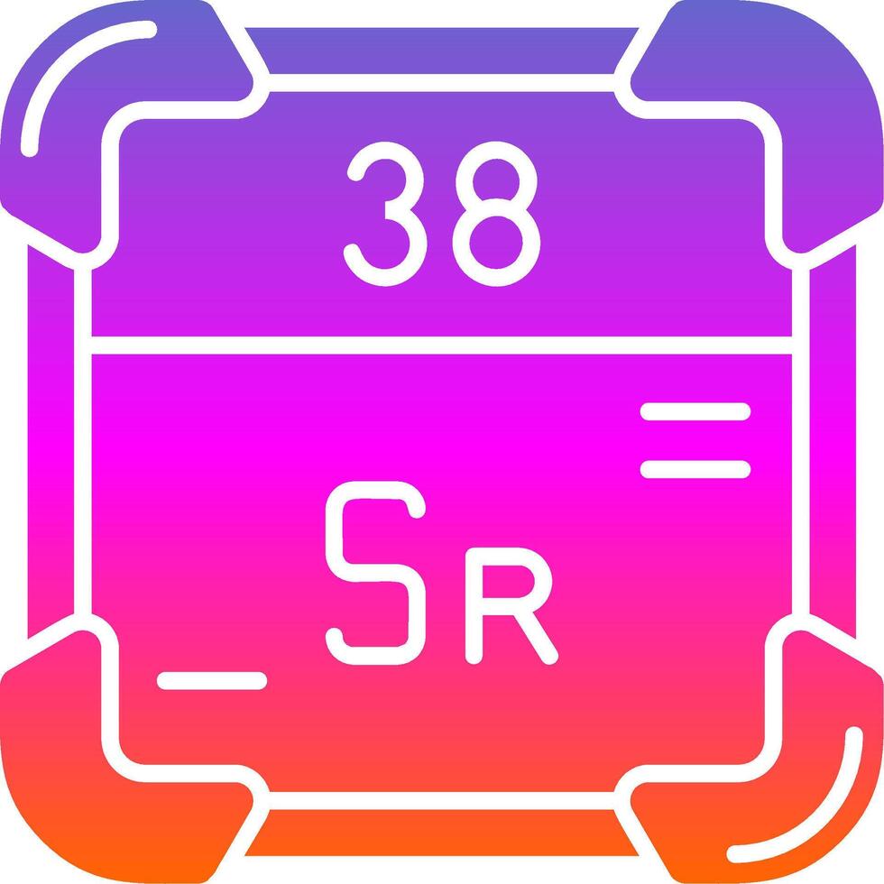 Strontium Glyph Gradient Icon vector