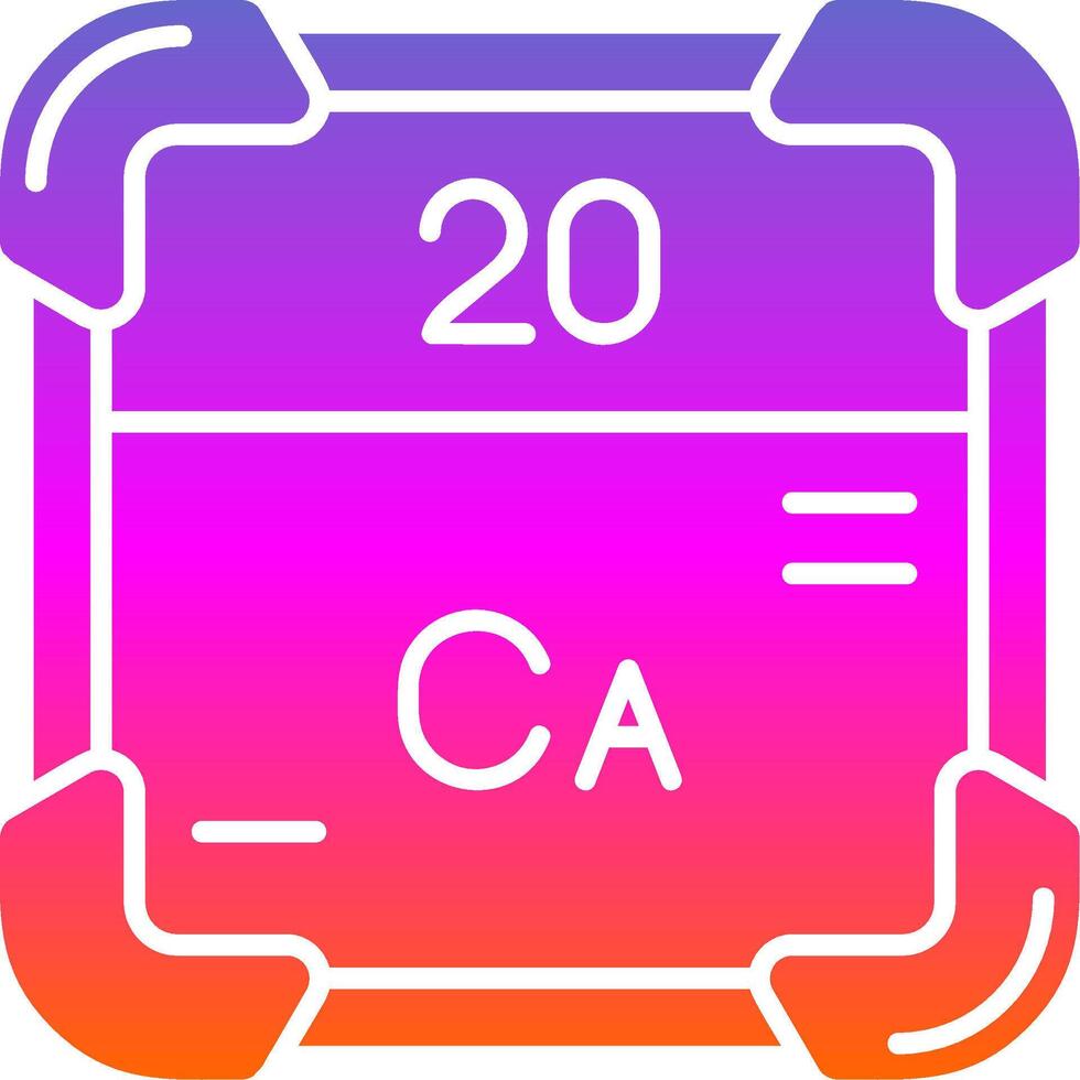 Calcium Glyph Gradient Icon vector