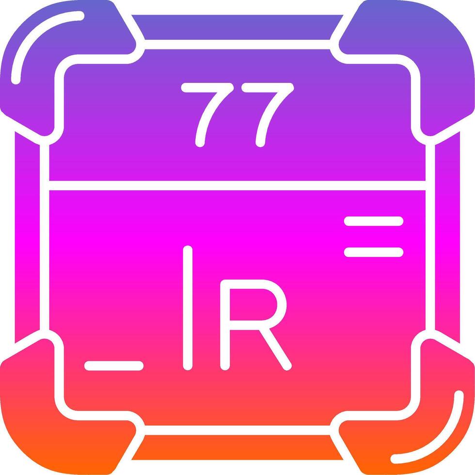 Iridium Glyph Gradient Icon vector