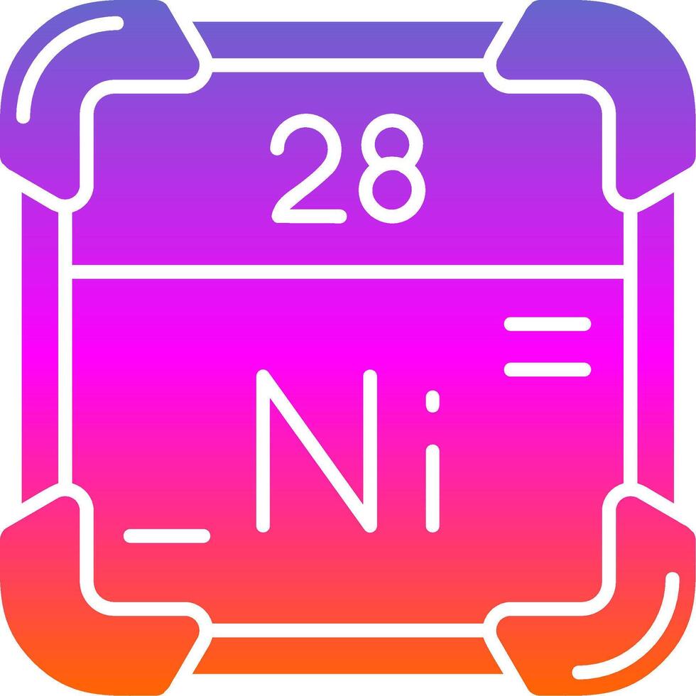 Nickel Glyph Gradient Icon vector