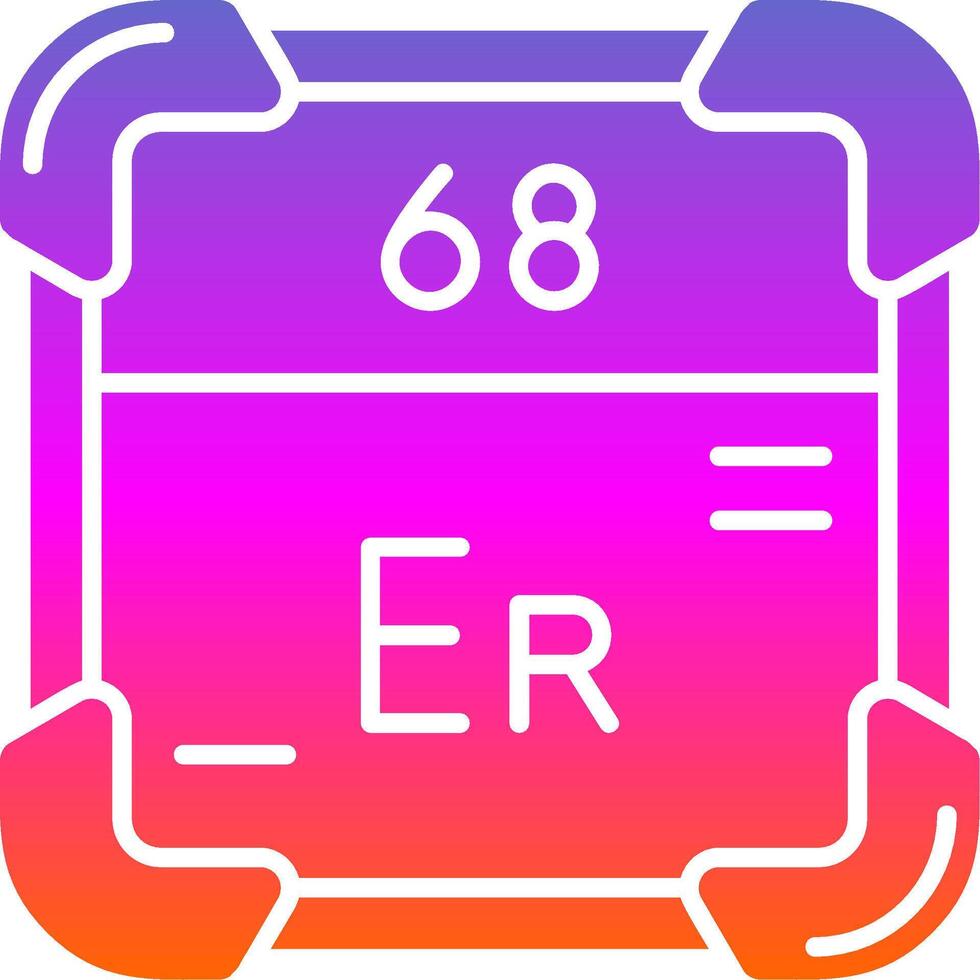 Erbium Glyph Gradient Icon vector