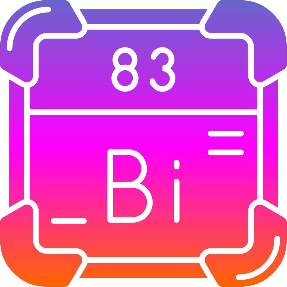 Bismuth Glyph Gradient Icon vector