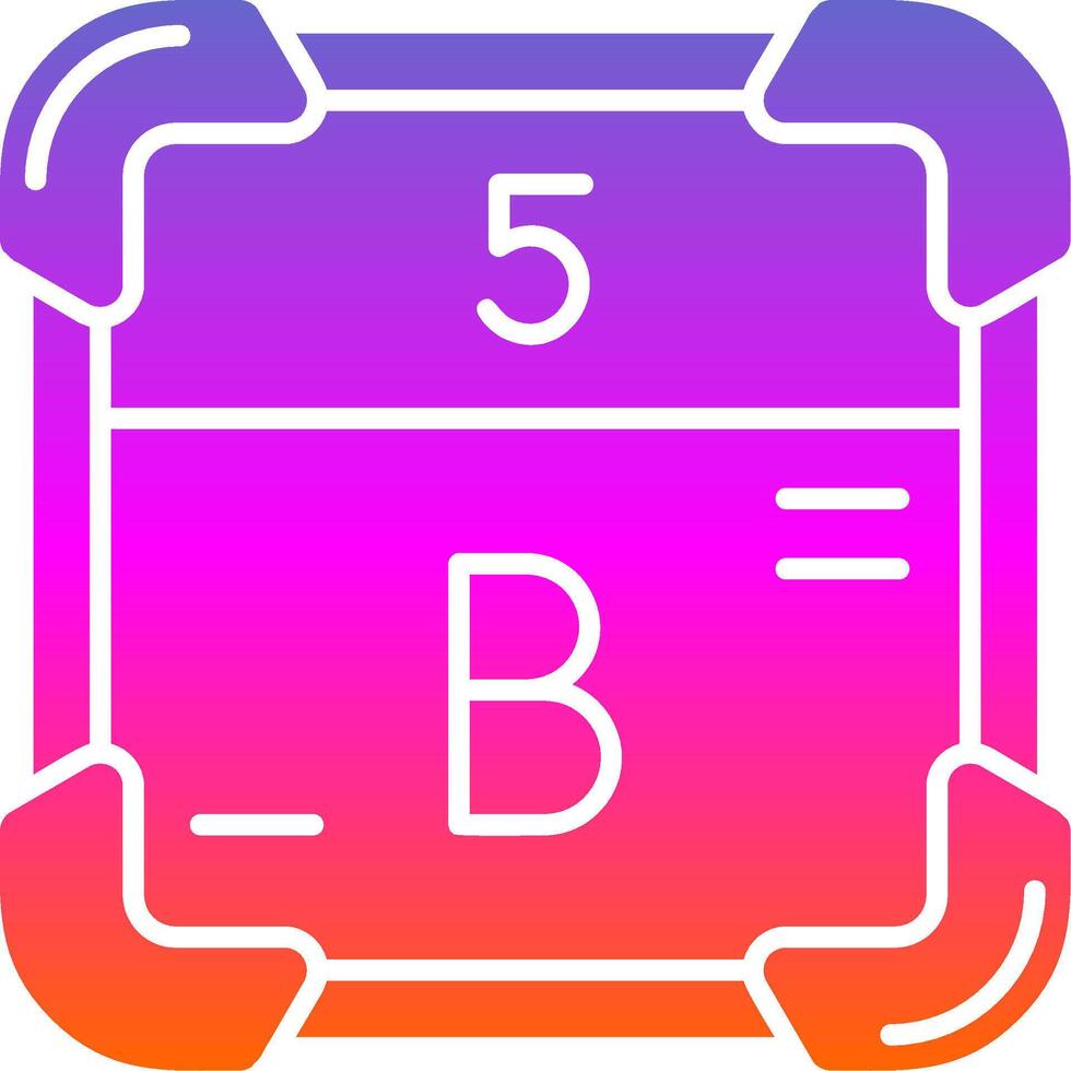 Boron Glyph Gradient Icon vector
