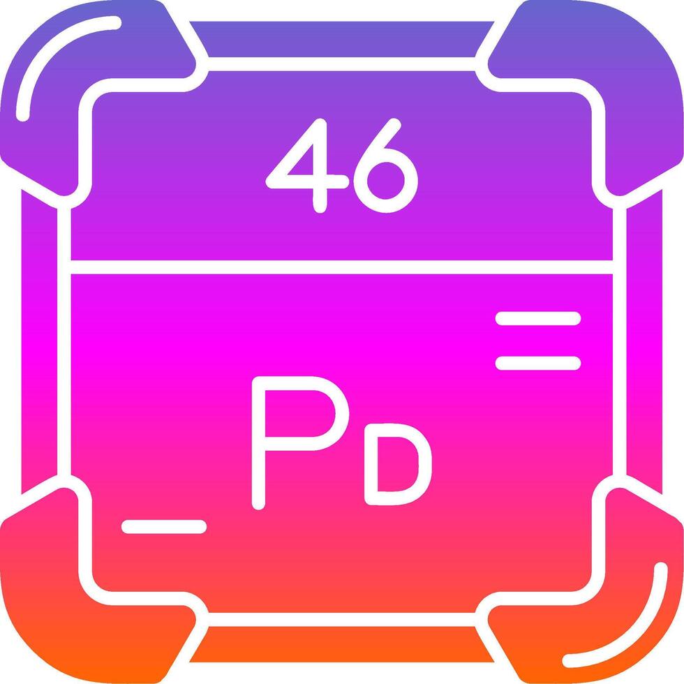 Palladium Glyph Gradient Icon vector