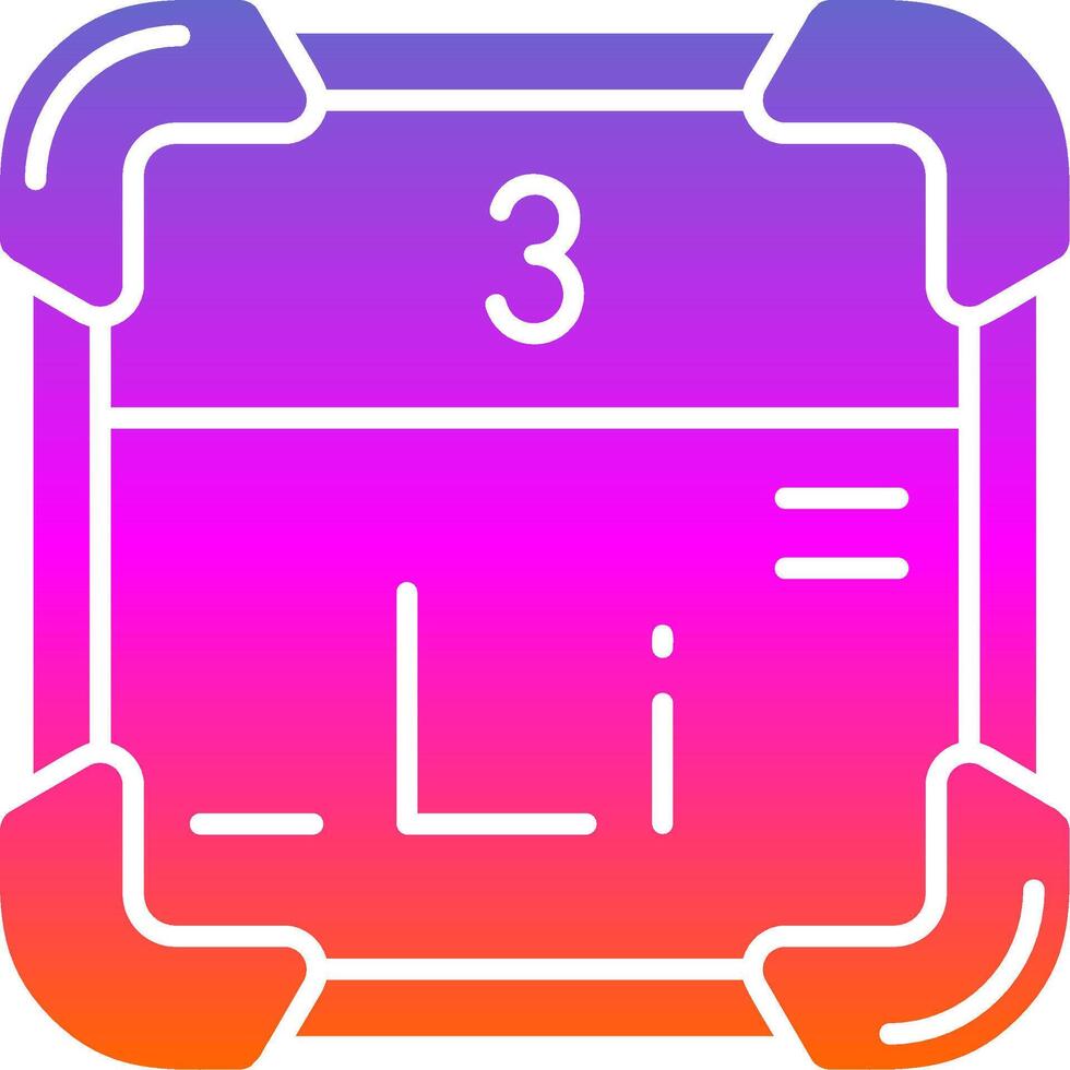Lithium Glyph Gradient Icon vector