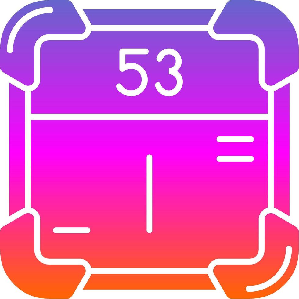 Iodine Glyph Gradient Icon vector