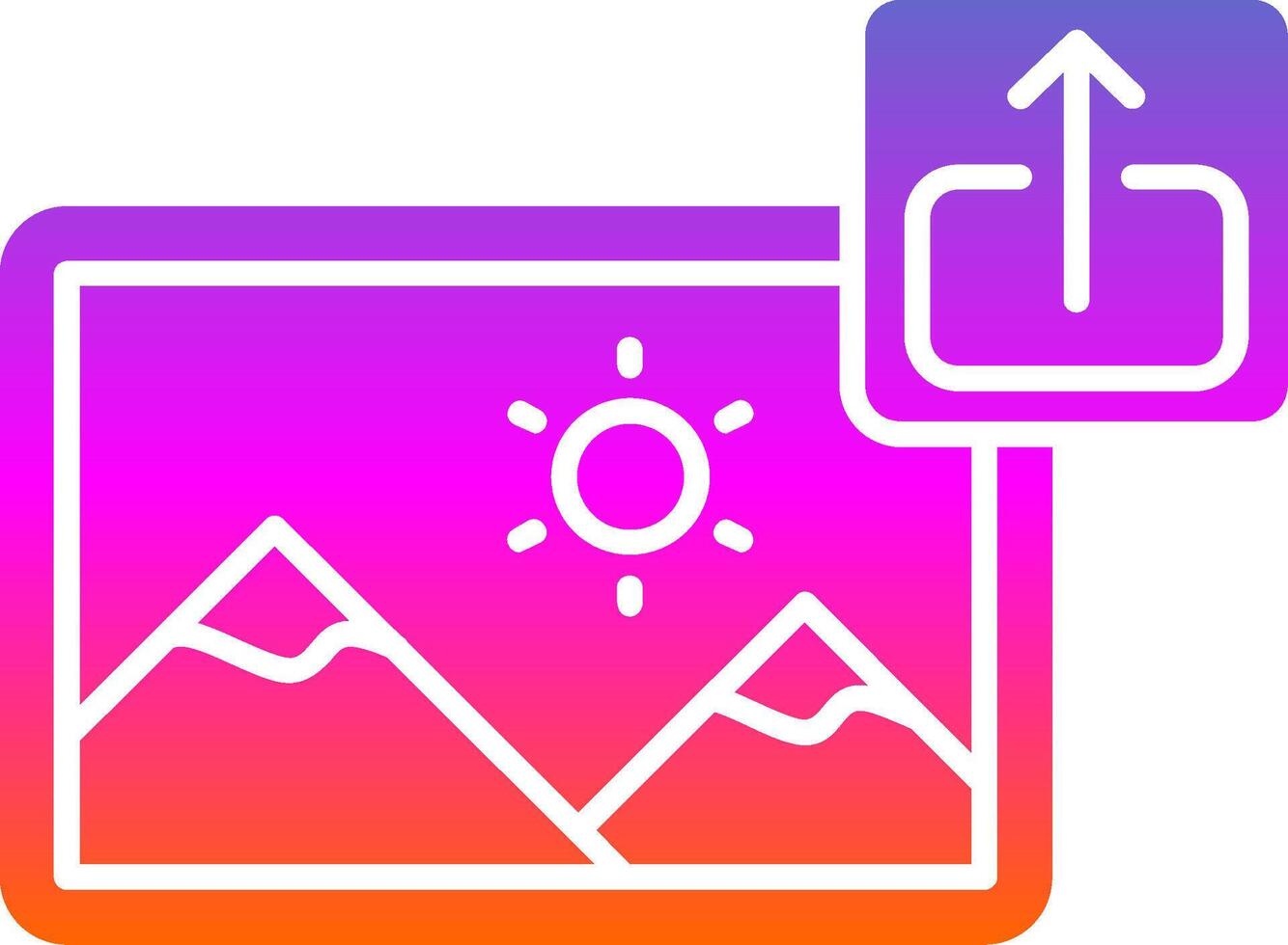 Export Glyph Gradient Icon vector