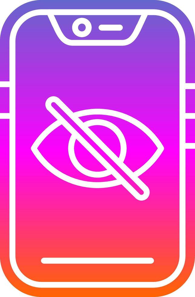 Hide Glyph Gradient Icon vector