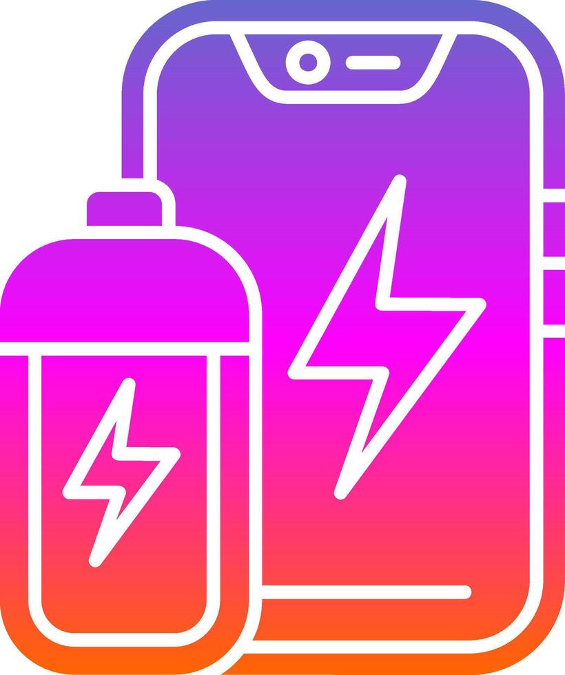 Battery Glyph Gradient Icon vector