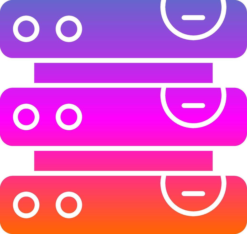 Database Glyph Gradient Icon vector