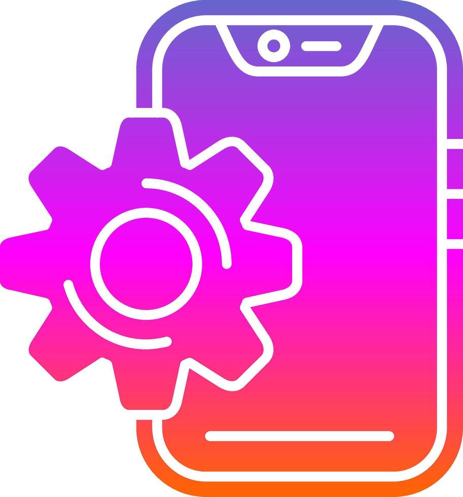 Setting Glyph Gradient Icon vector