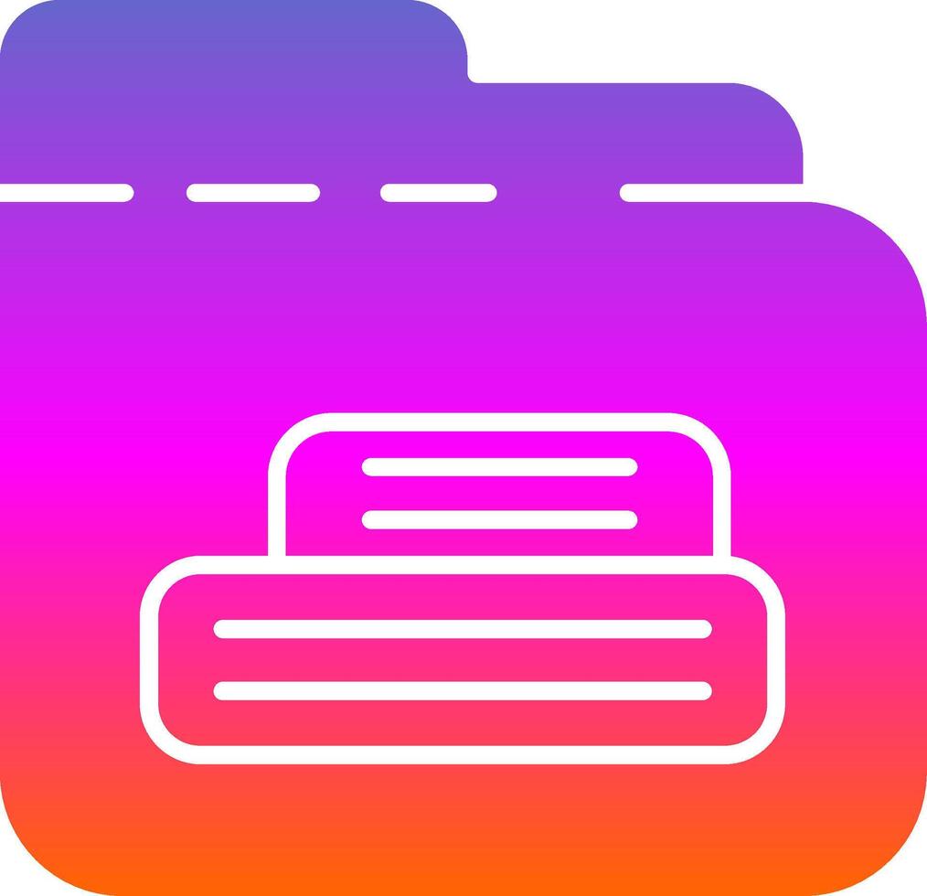 Folder Glyph Gradient Icon vector