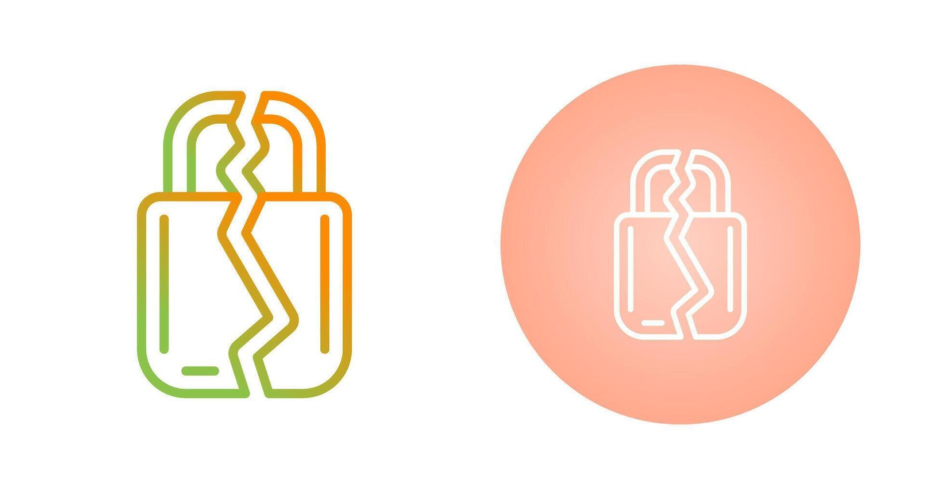 Brocken Padlock Vector Icon
