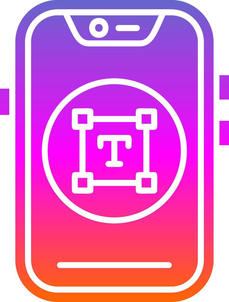 Type Glyph Gradient Icon vector