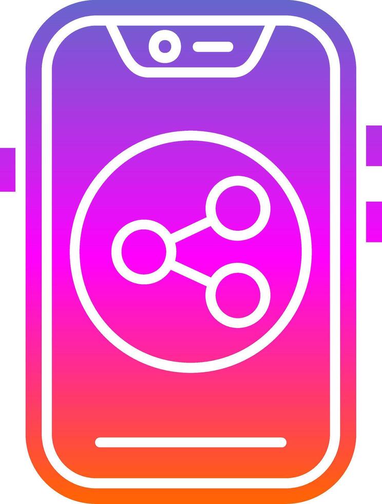 Share Glyph Gradient Icon vector