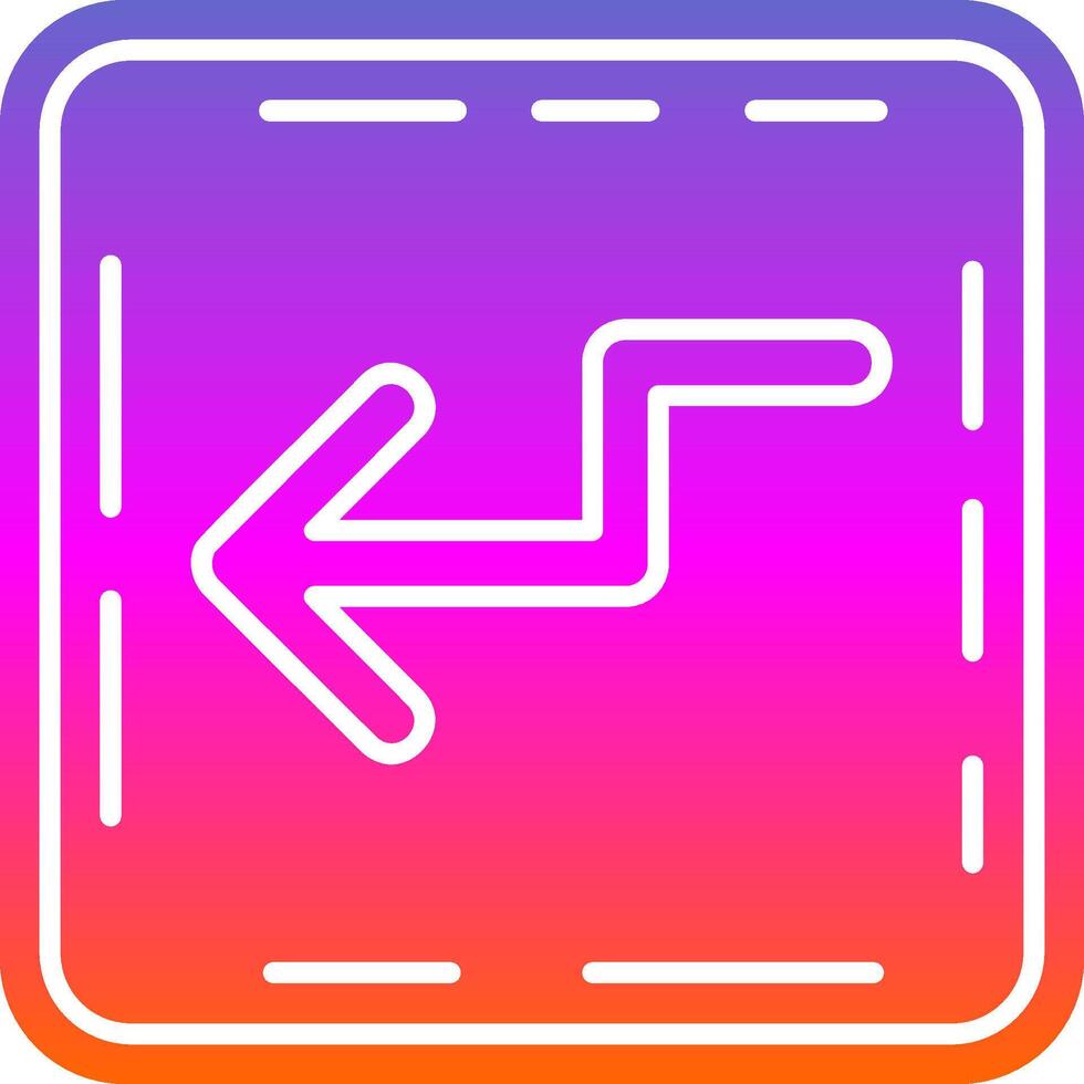 Zigzag Glyph Gradient Icon vector