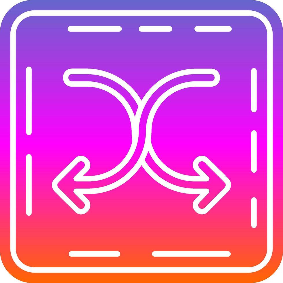 Shuffle Glyph Gradient Icon vector