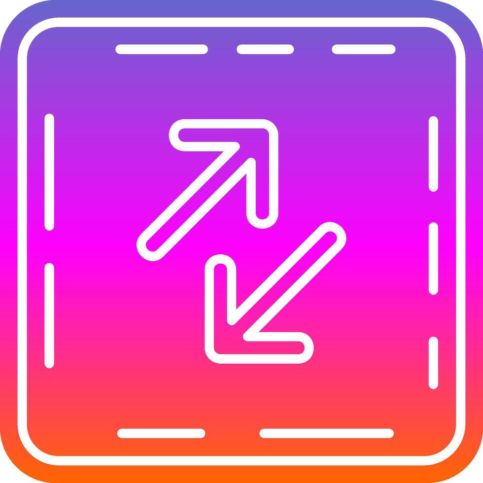 Swap Glyph Gradient Icon vector