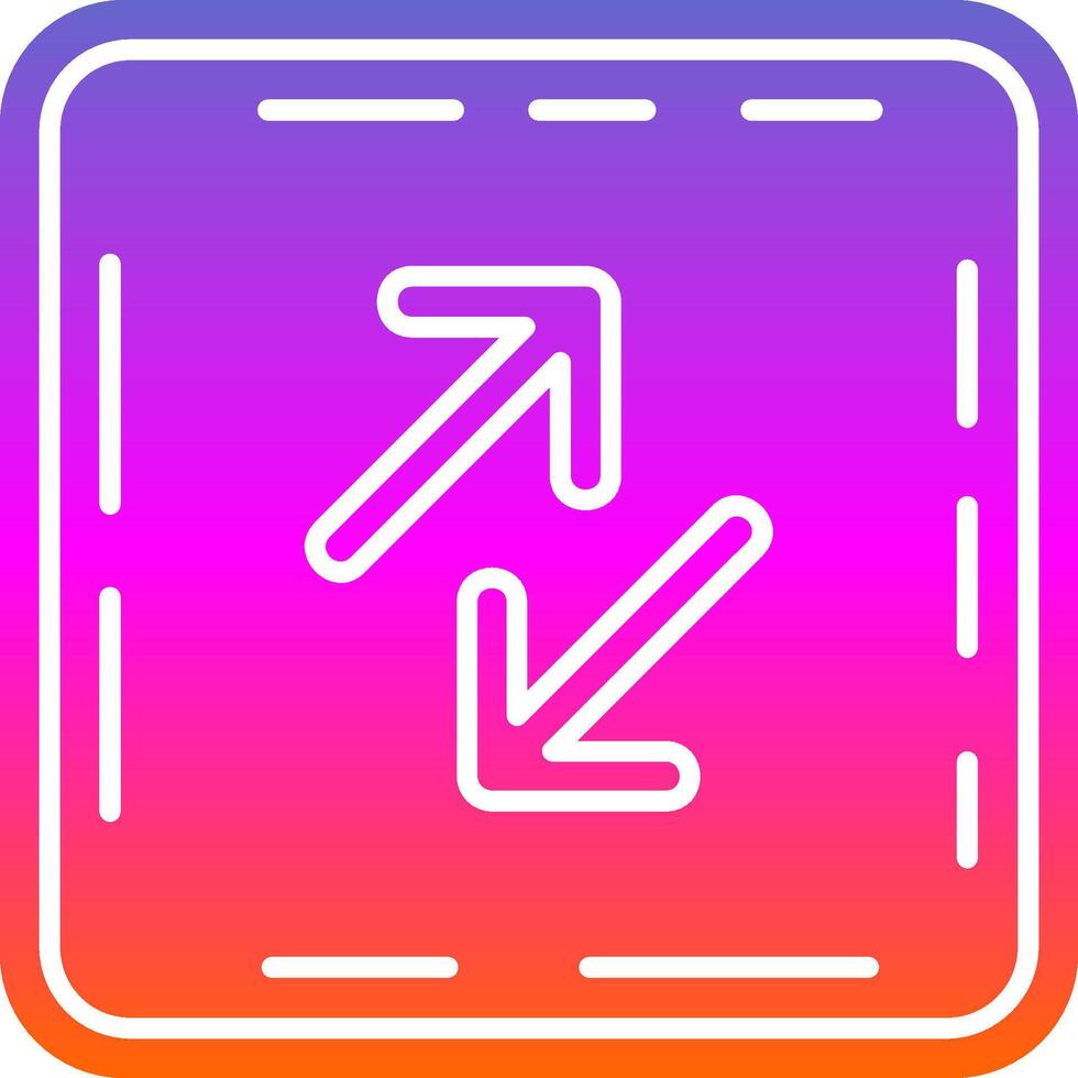 Swap Glyph Gradient Icon vector