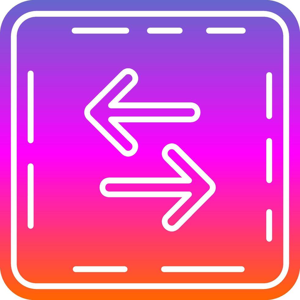 Swap Glyph Gradient Icon vector