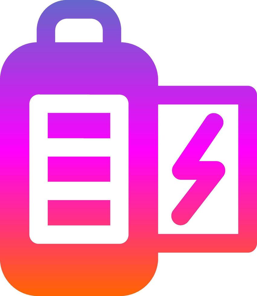 Battery full Glyph Gradient Icon vector