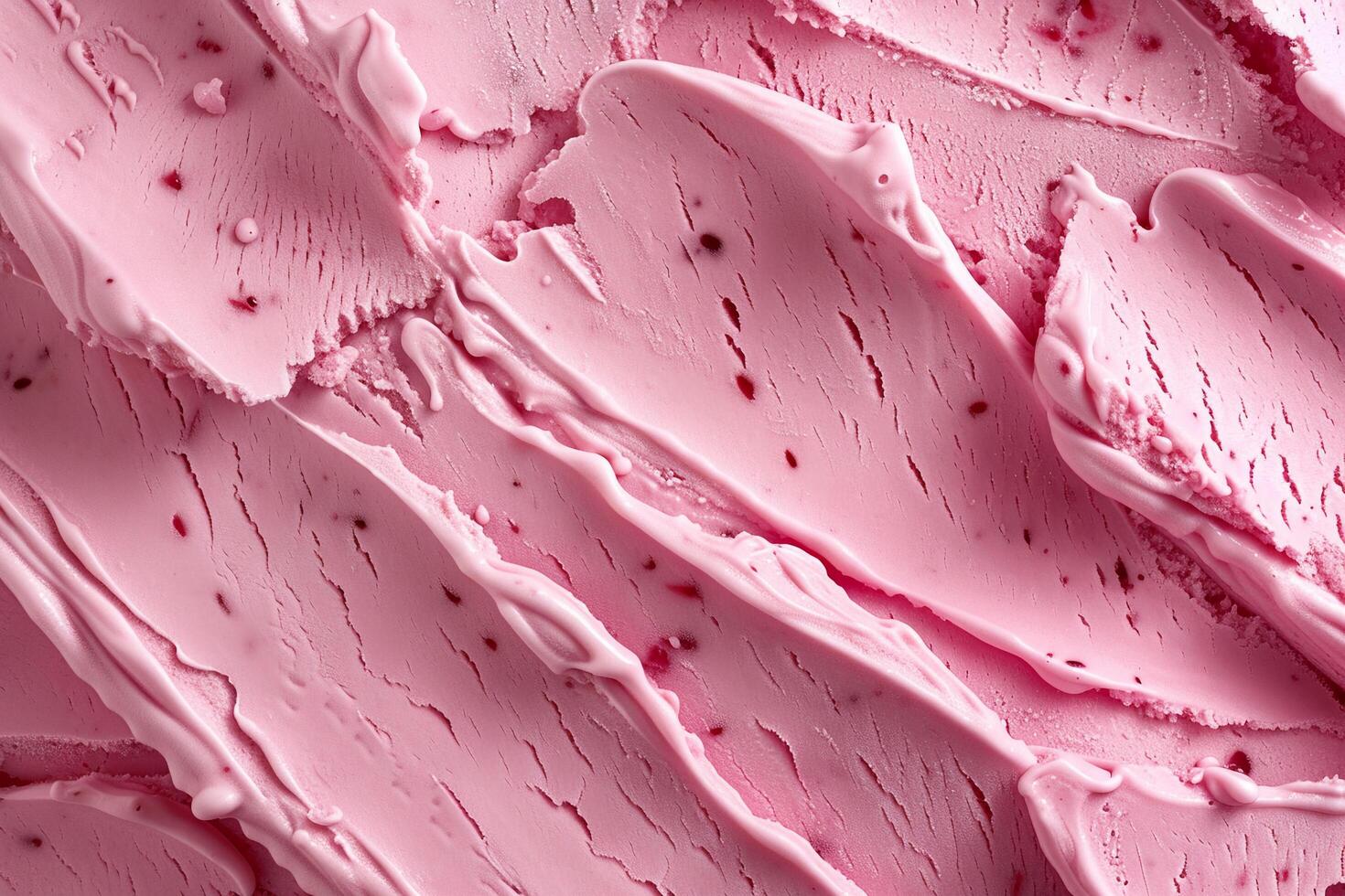 AI generated Close-Up Texture of Strawberry Ice Cream. photo