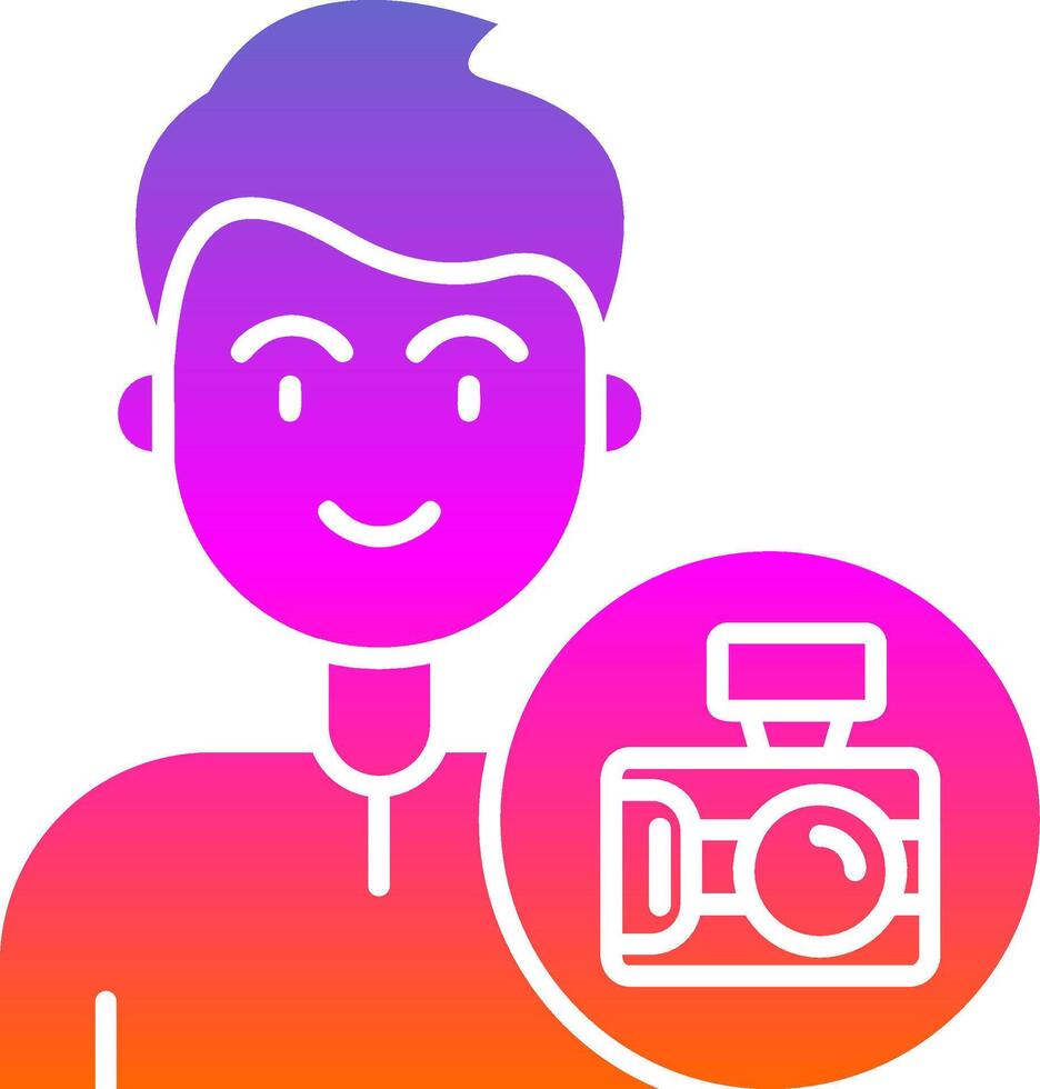 Camera Glyph Gradient Icon vector