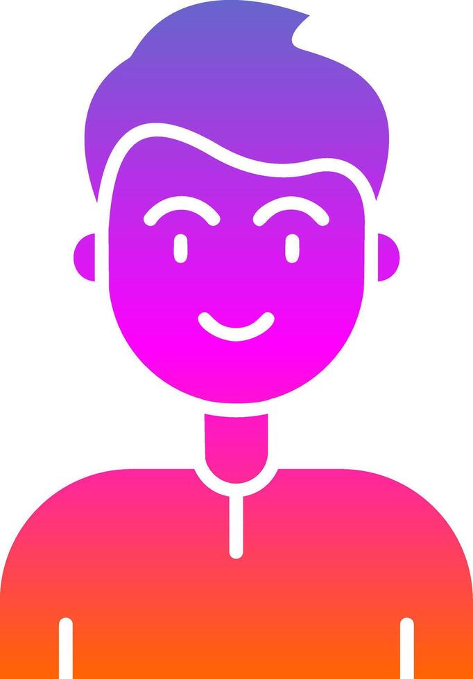 User Glyph Gradient Icon vector