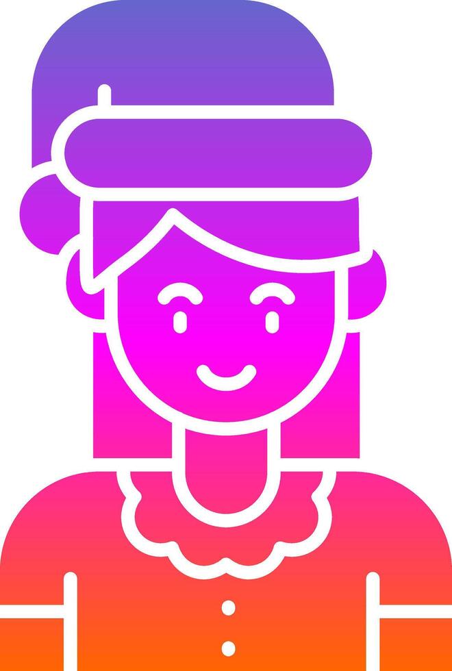 Girl Glyph Gradient Icon vector