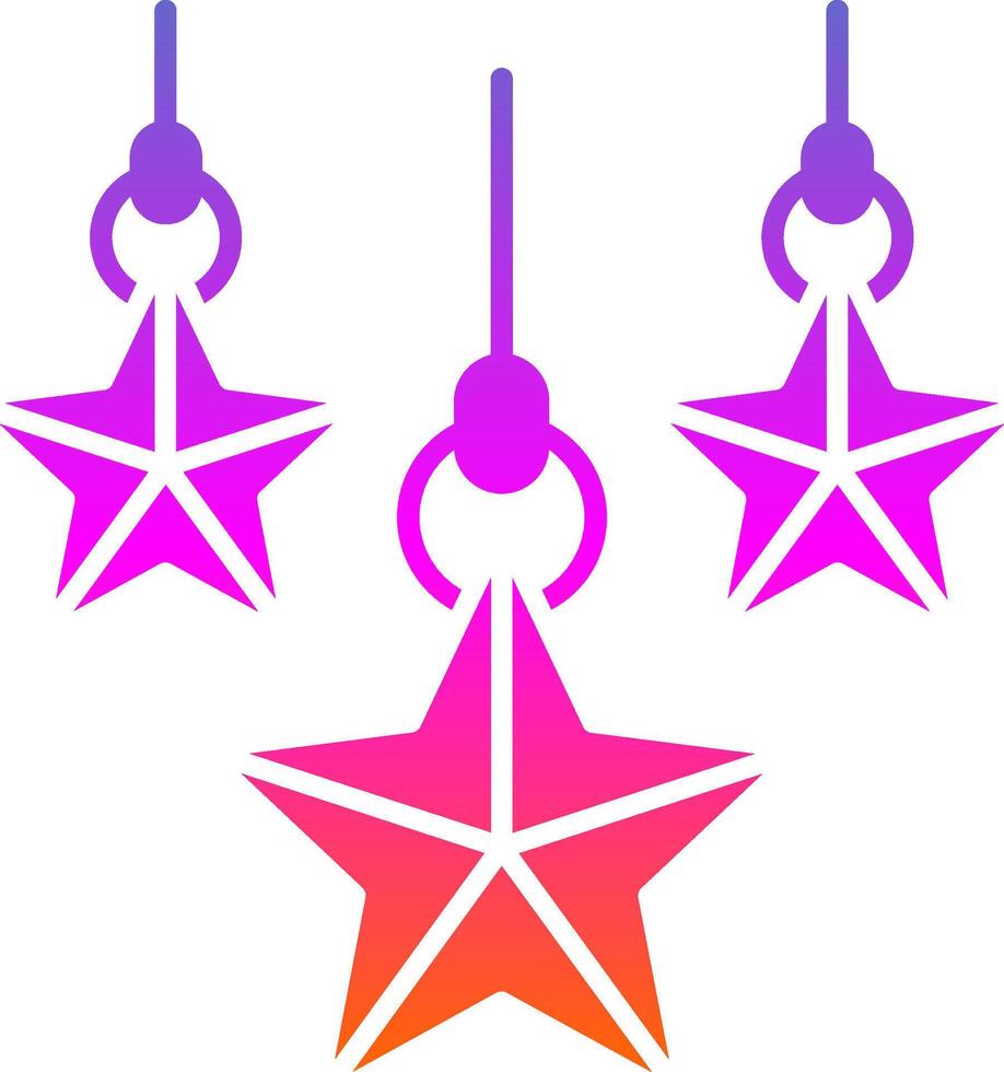 Navidad estrella glifo degradado icono vector