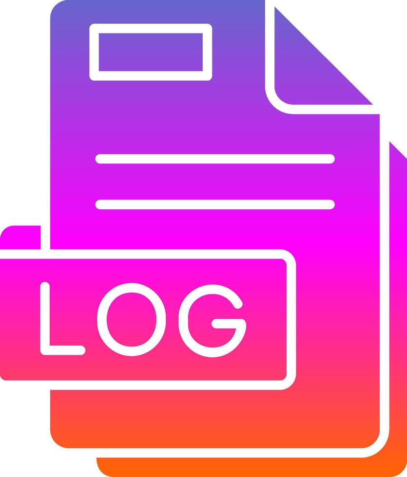 Log Glyph Gradient Icon vector