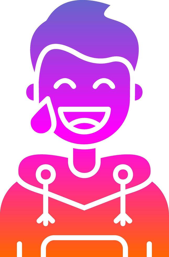 Sweat Glyph Gradient Icon vector