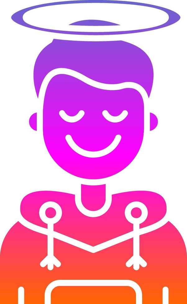 Angel Glyph Gradient Icon vector