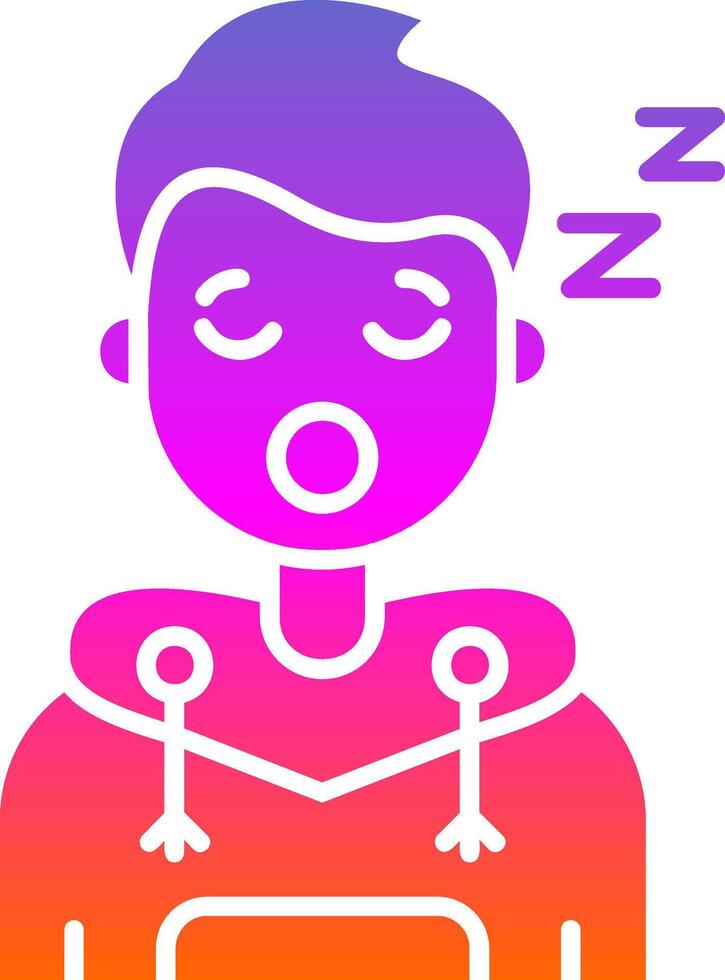 Sleep Glyph Gradient Icon vector