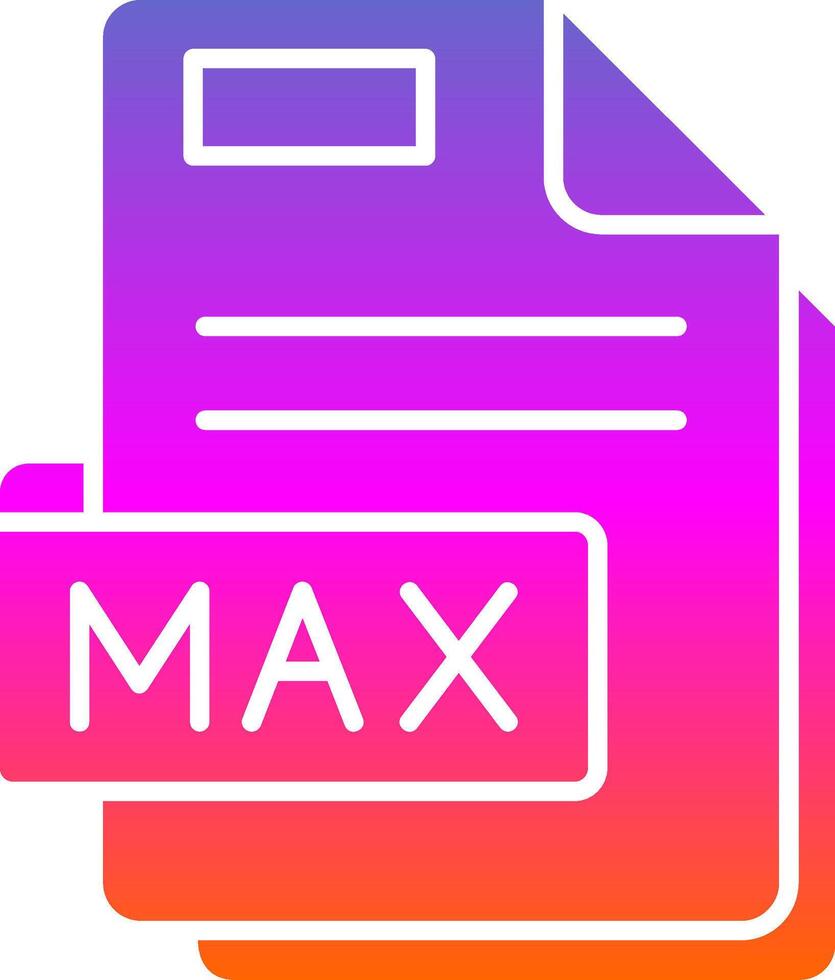 max glifo degradado icono vector