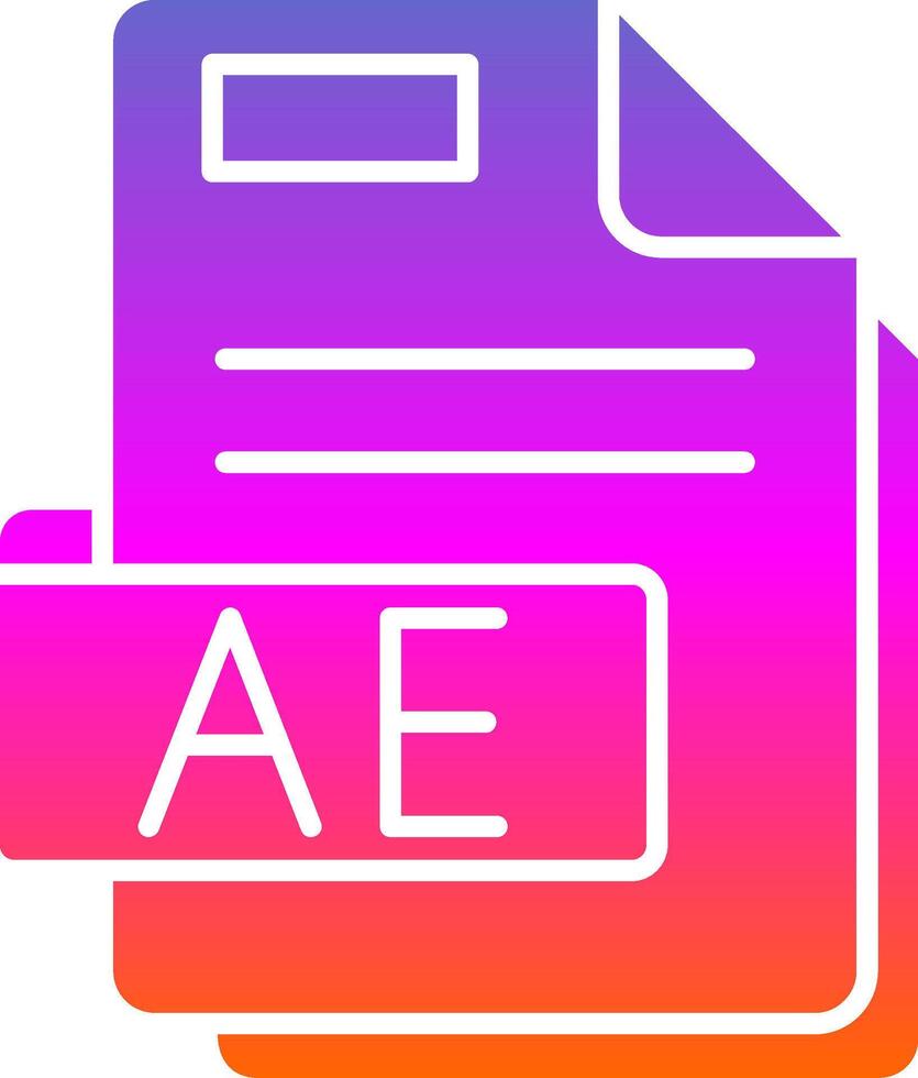 Ae Glyph Gradient Icon vector