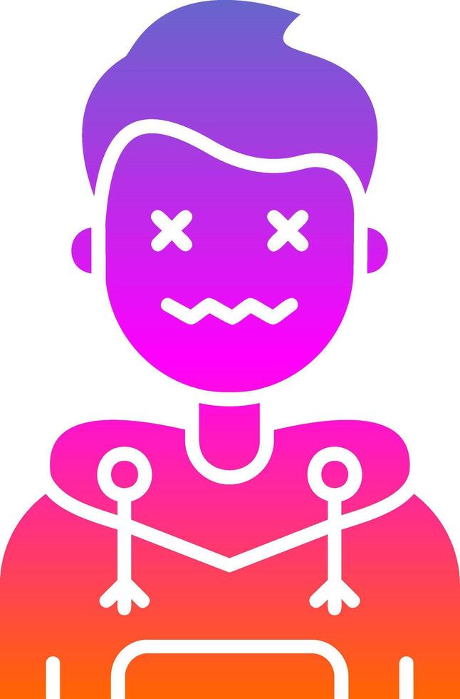 Dead Glyph Gradient Icon vector