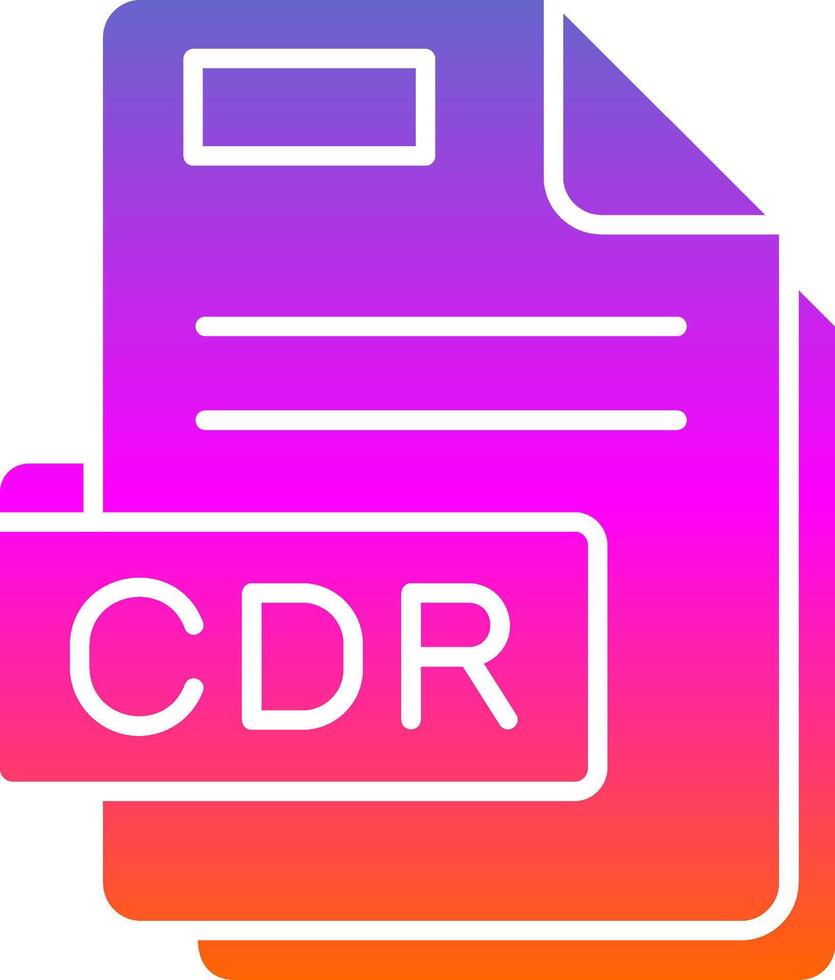 Cdr Glyph Gradient Icon vector
