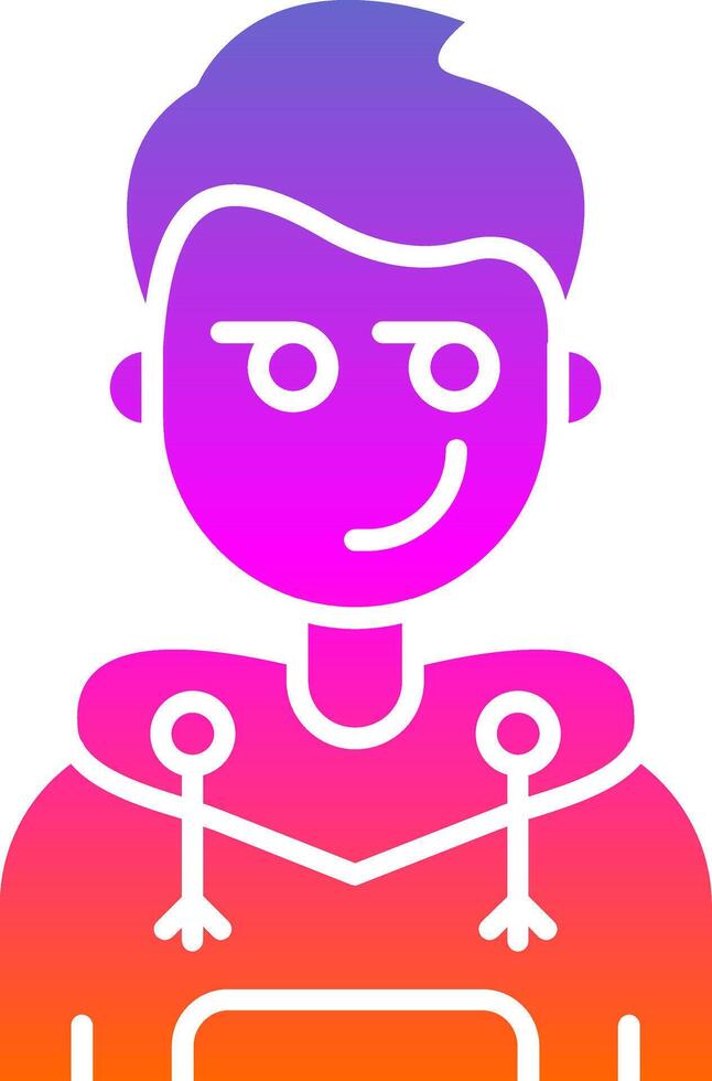 Smirking Glyph Gradient Icon vector