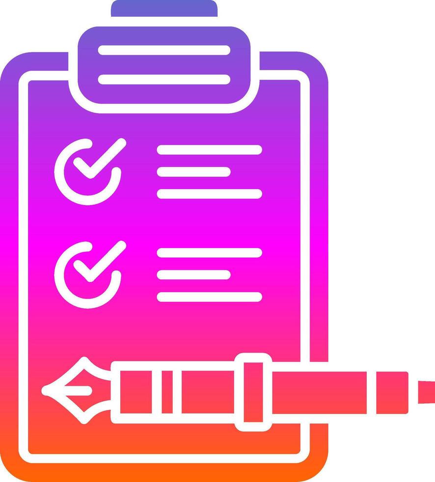 Check list Glyph Gradient Icon vector