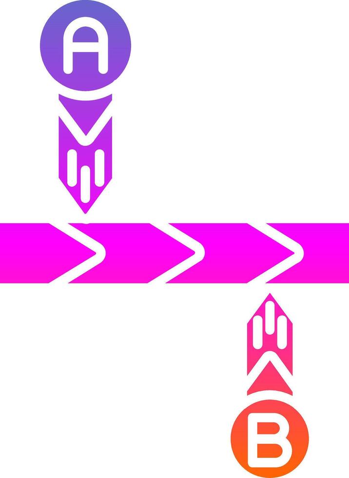 Timeline Glyph Gradient Icon vector