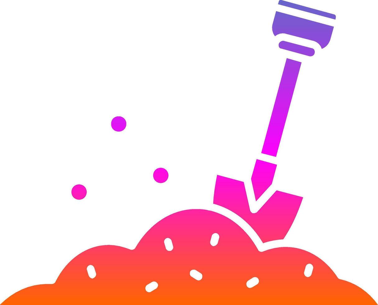 Shovel Glyph Gradient Icon vector