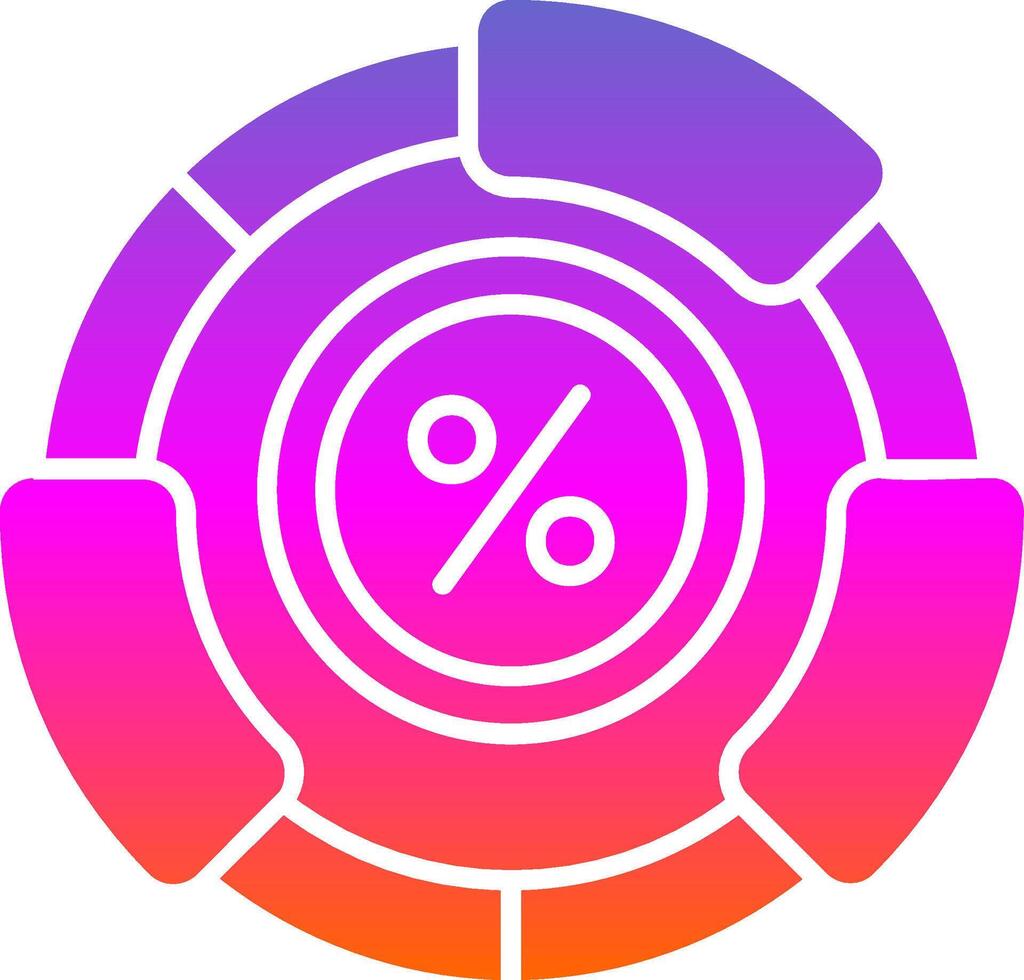 Ratio Glyph Gradient Icon vector
