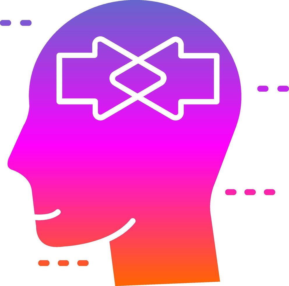 Conflict Glyph Gradient Icon vector