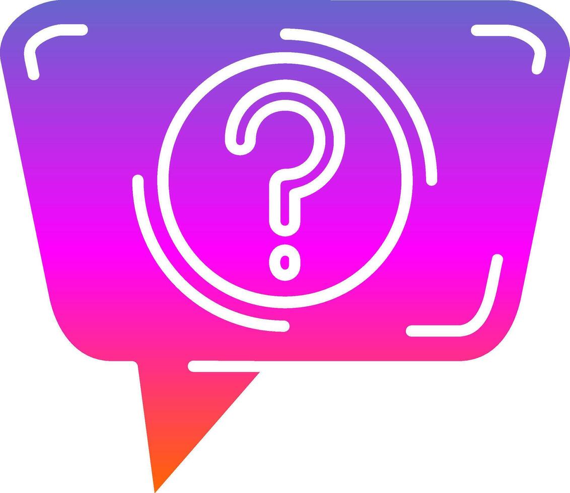Question Glyph Gradient Icon vector