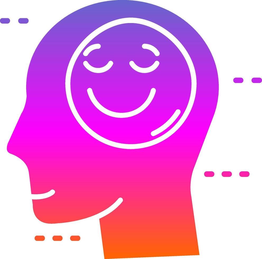 Happiness Glyph Gradient Icon vector
