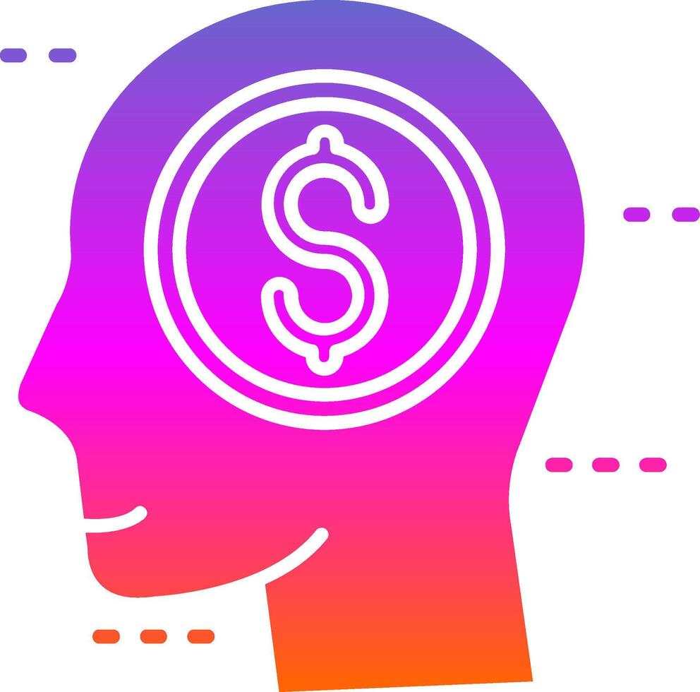 Greed Glyph Gradient Icon vector