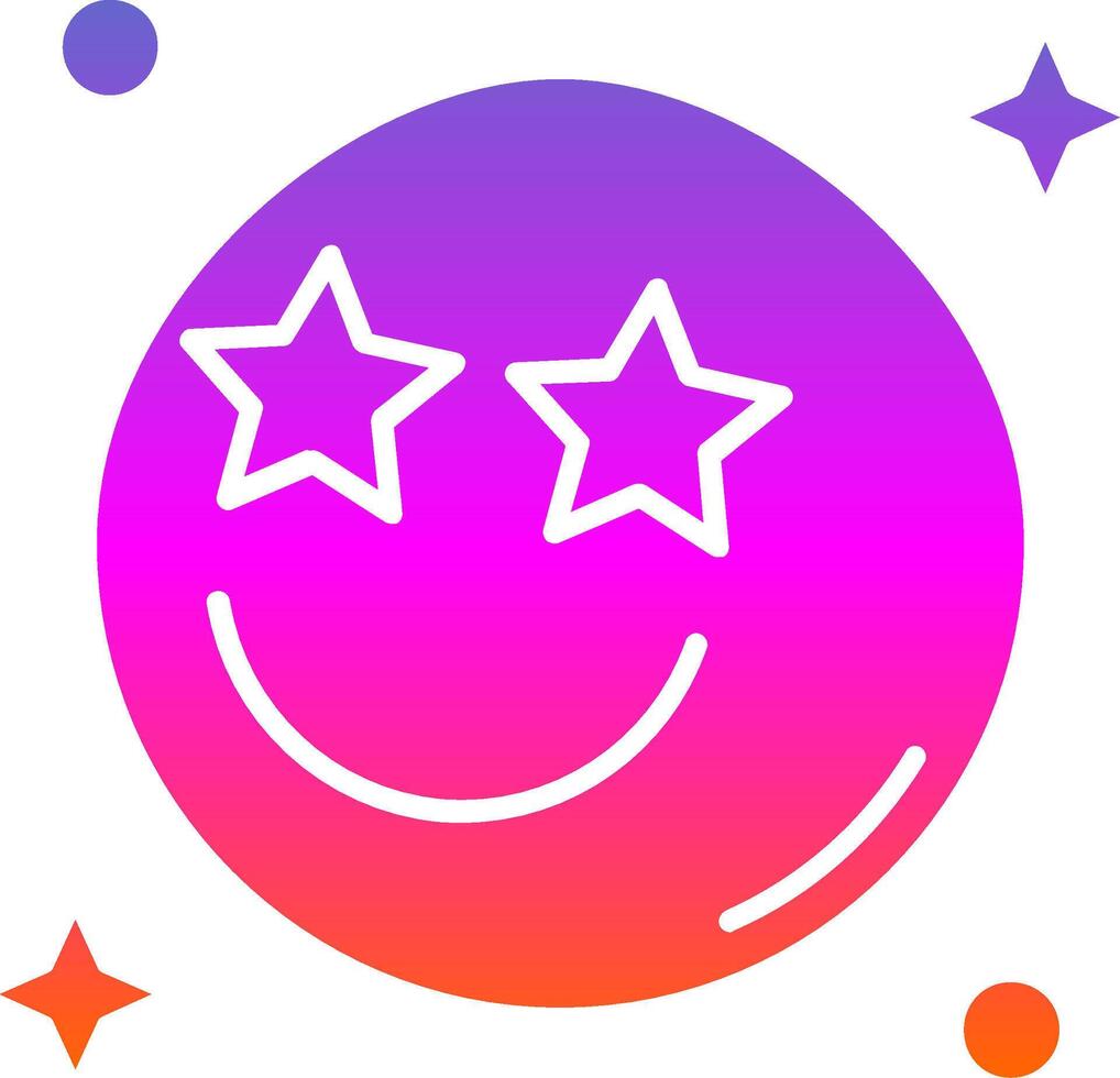 Famous Glyph Gradient Icon vector